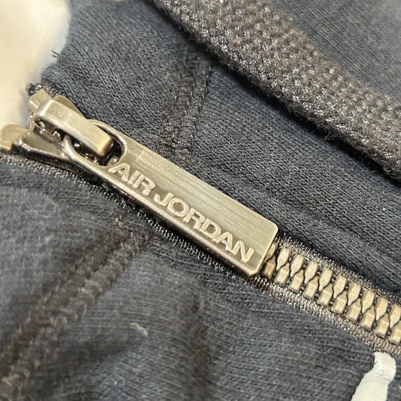 RETRO 90’s RARE AIR JORDAN ZIPPERED ELEPHANT PRINT SWEATSHIRT WITH POCKETS SZ LG - Picture 5 of 15